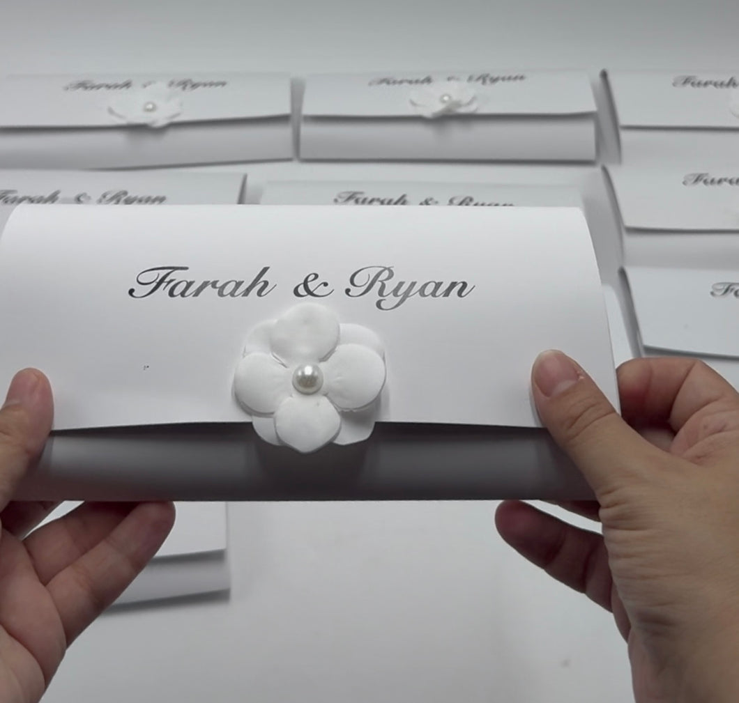 Enveloppe cadeau invité personnalisée